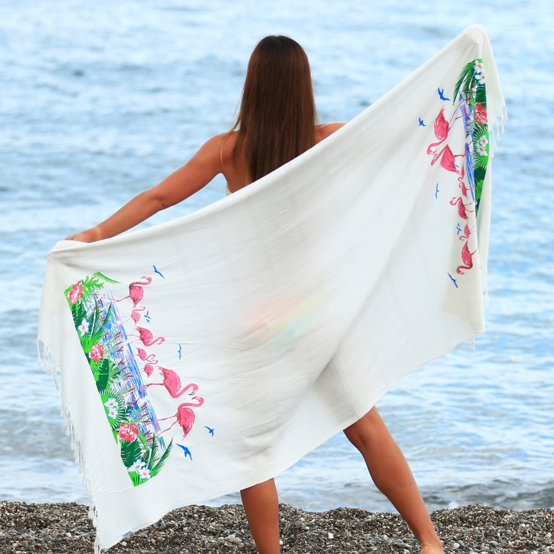 KESS InHouse EBI Emporium Guiding Lights 4 Green Abstract Watercolor Round Beach Towel Blanket 