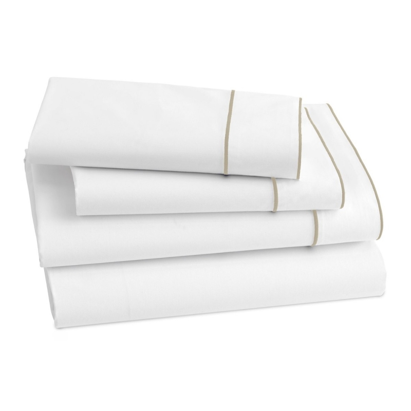 Salerno Percale Sheet Set-Queen-Champagne
